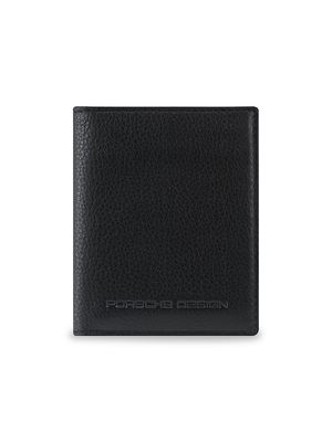 Men's Business Leather Billfold Wallet - Black - Black