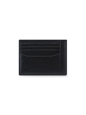 Men's Business Leather Cardholder Wallet - Black - Black