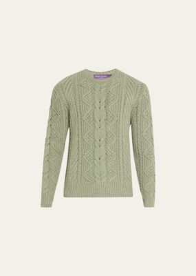 Men's Cable Cashmere Sweater