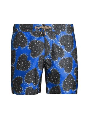 Men's Cactus Heart Swim Shorts - Blue Black - Size 30 - Blue Black - Size 30
