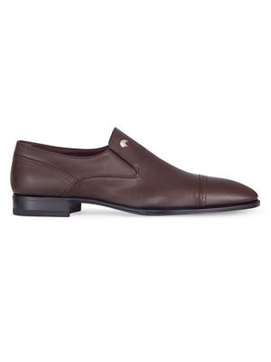 Men's Calfskin Leather Dress Shoes - Brown - Size 11