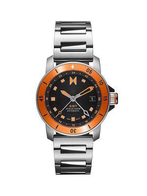 Men's Cali Diver Stainless Steel Bracelet Watch/40MM - Black