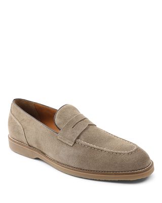 Men's Cali Suede Penny Loafers, Taupe