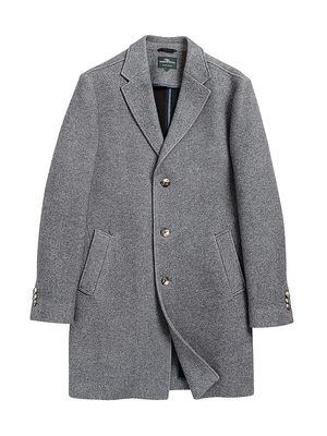 Men's Calton Hill Tailored Overcoat - Ash - Size Small - Ash - Size Small