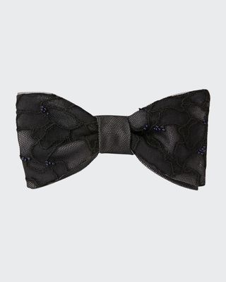 Men's Camo Fleur Beaded Bow Tie w/ Tulle
