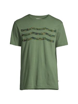 Men's Camo Waves Crewneck T-Shirt - Cypress - Size Large