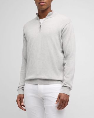 Men's Canton Stripe Quarter-Zip Sweater