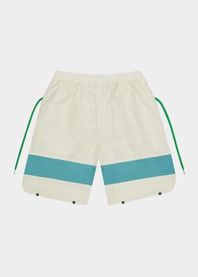 Men's Canvas Stripe Shorts