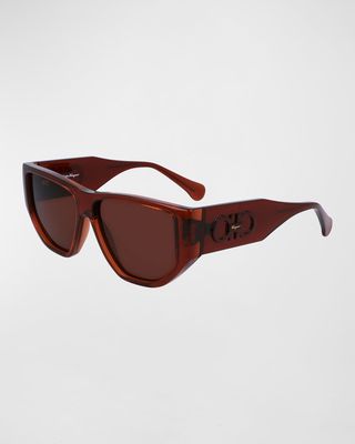 Men's Capsule Gancini Rectangle Sunglasses