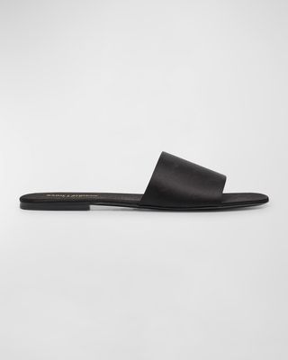 Men's Carlyle Slide Sandals in Satin Crepe