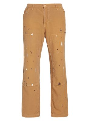 Men's Carpenter Splatter Chino Pants - Wheat Paint - Size 28 - Wheat Paint - Size 28