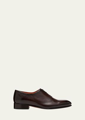 Men's Carter Whole-Cut Textured Leather Oxfords