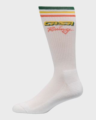 Men's Casa Racing Printed Crew Socks