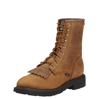 Men's Cascade 8" Work Boots in Aged Bark, Size: 7.5 D / Medium by Ariat