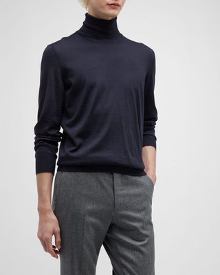 Men's Casheta Cashmere-Silk Turtleneck Sweater