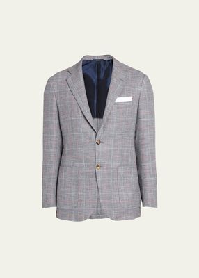 Men's Cashmere-Blend Windowpane Sport Coat