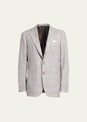 Men's Cashmere-Blend Windowpane Suit