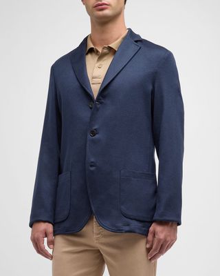 Men's Cashmere Button-Front Jacket