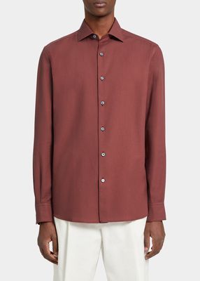 Men's Cashmere-Cotton Sport Shirt