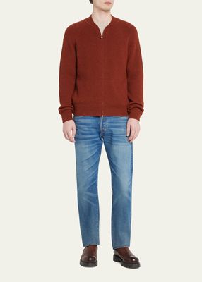 Men's Cashmere Full-Zip Cardigan Sweater