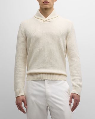 Men's Cashmere Knit Shawl Collar Sweater