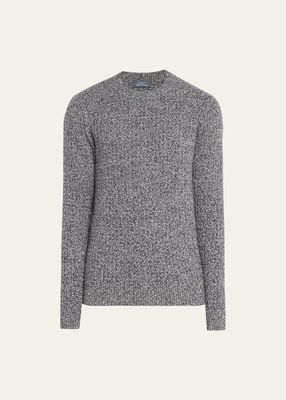 Men's Cashmere Marled Knit Crewneck Sweater