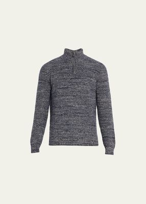 Men's Cashmere Mezzocollo Lima Quarter-Zip Sweater