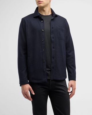 Men's Cashmere Overshirt with Pockets