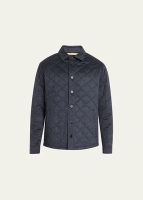 Men's Cashmere Quilted Overshirt