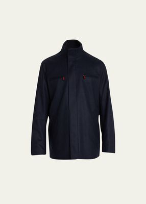 Men's Cashmere Reversible Blouson Jacket