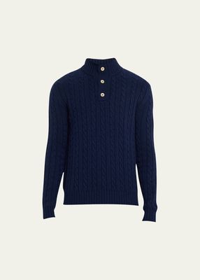 Men's Cashmere Rib Crewneck Sweater
