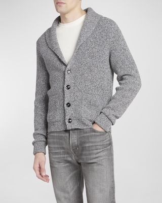 Men's Cashmere Shawl Collar Cardigan Sweater