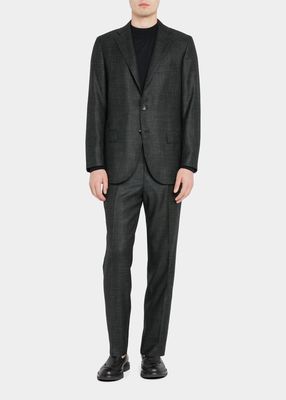 Men's Cashmere-Silk Plaid Suit Jacket