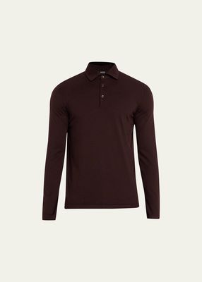 Men's Cashmere-Silk Polo Shirt