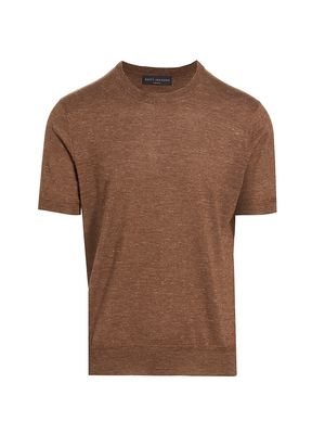 Men's Cashmere-Silk Short-Sleeve Sweater - Sauvage - Size 38 - Sauvage - Size 38