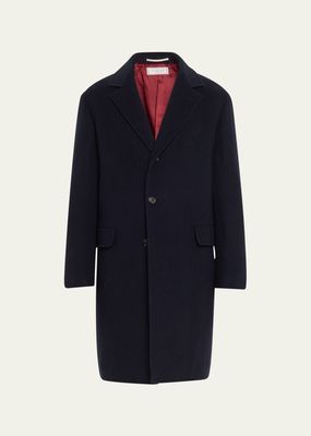 Men's Cashmere Single-Breasted Overcoat