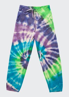 Men's Cashmere Tie-Dye Swirl Sweatpants