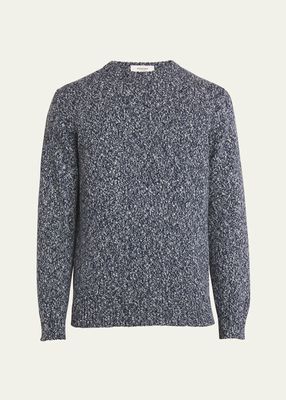 Men's Cashmere-Wool Jersey Crewneck Sweater