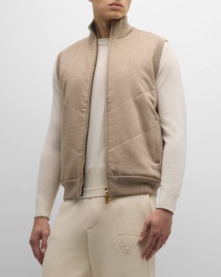Men's Cashmere-Wool Reversible Vest