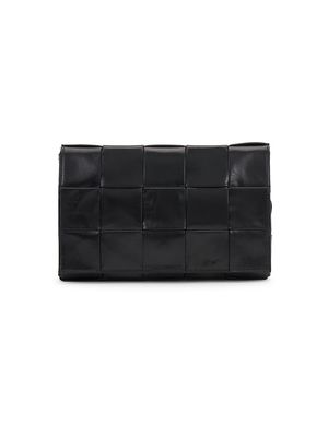 Men's Cassette Intreccio Paper Leather Bag - Black