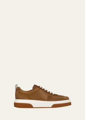 Men's Cassina Gancio Leather and Suede Sneakers