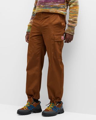 Men's Casual Topstitched Cargo Pants