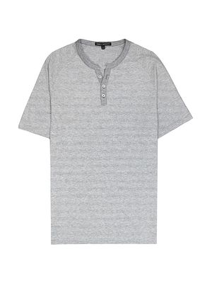 Men's Cecil Raglan Henley T-Shirt - Light Grey - Size Small - Light Grey - Size Small