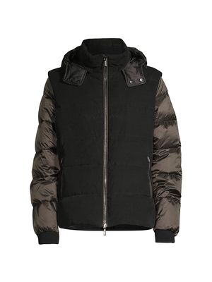 Men's Celik Hooded Jacket - Nero - Size 40