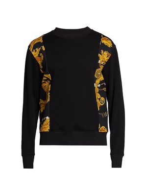 Men's Chain-Link Crewneck Sweatshirt - Black Gold - Size Large