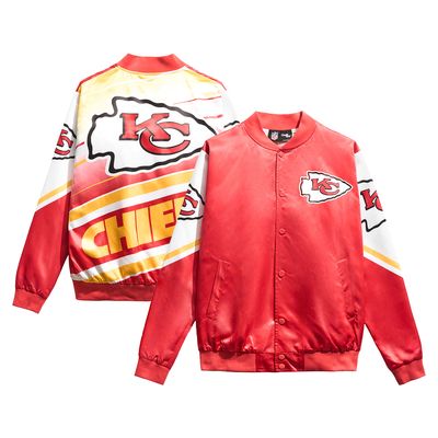 Men's Chalk Line Red Kansas City Chiefs Fanimation Satin Full-Snap Jacket