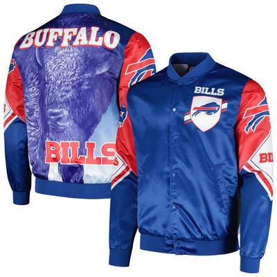 Men's Chalk Line Royal Buffalo Bills Fanimation Satin Full-Snap Jacket