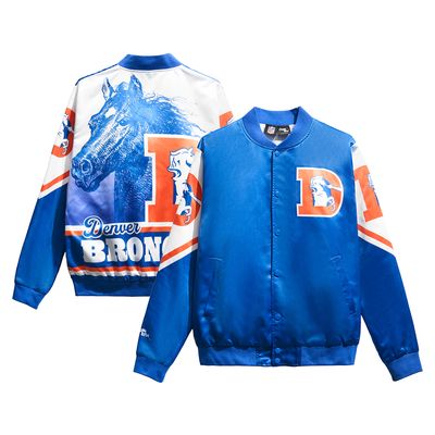 Men's Chalk Line Royal Denver Broncos Fanimation Satin Full-Snap Jacket