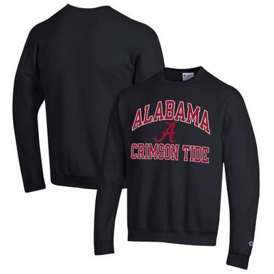 Men's Champion Black Alabama Crimson Tide High Motor Pullover Sweatshirt