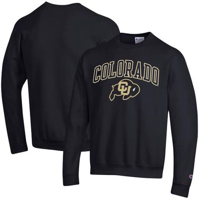 Men's Champion Black Colorado Buffaloes Arch Over Logo Powerblend Pullover Sweatshirt